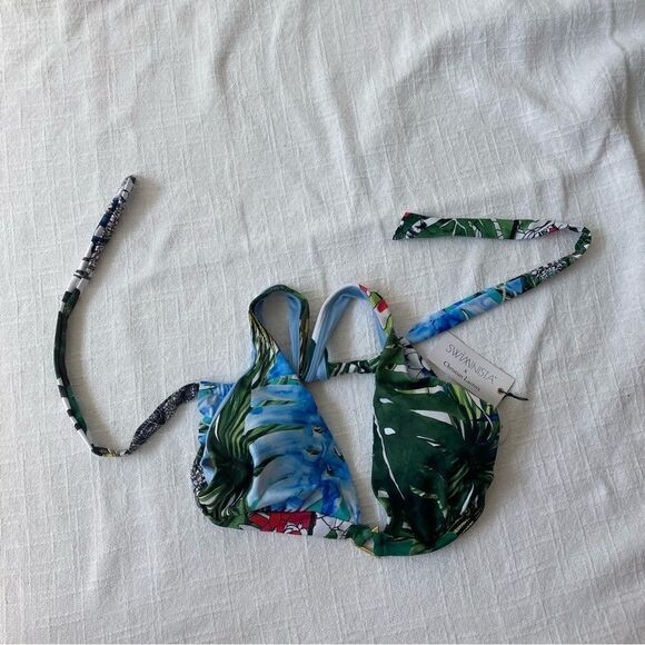 Swiminista X Christian Lacroix Cheer Top Jardin Eco Chic Bikini Top SZ M NWT - Picture 9 of 11